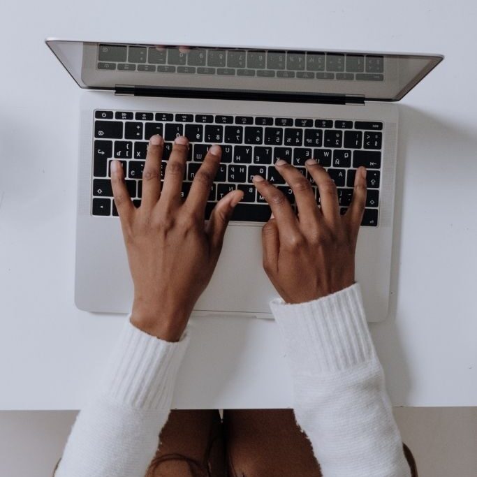 Woman working from home