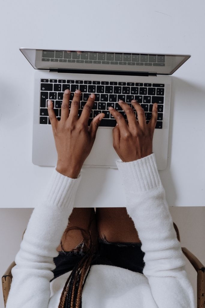 Woman working from home