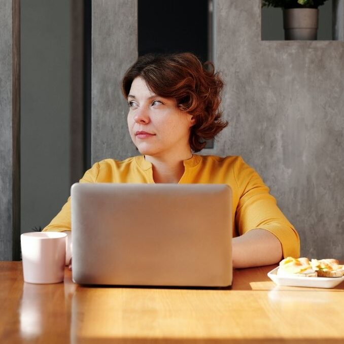 Woman contemplating