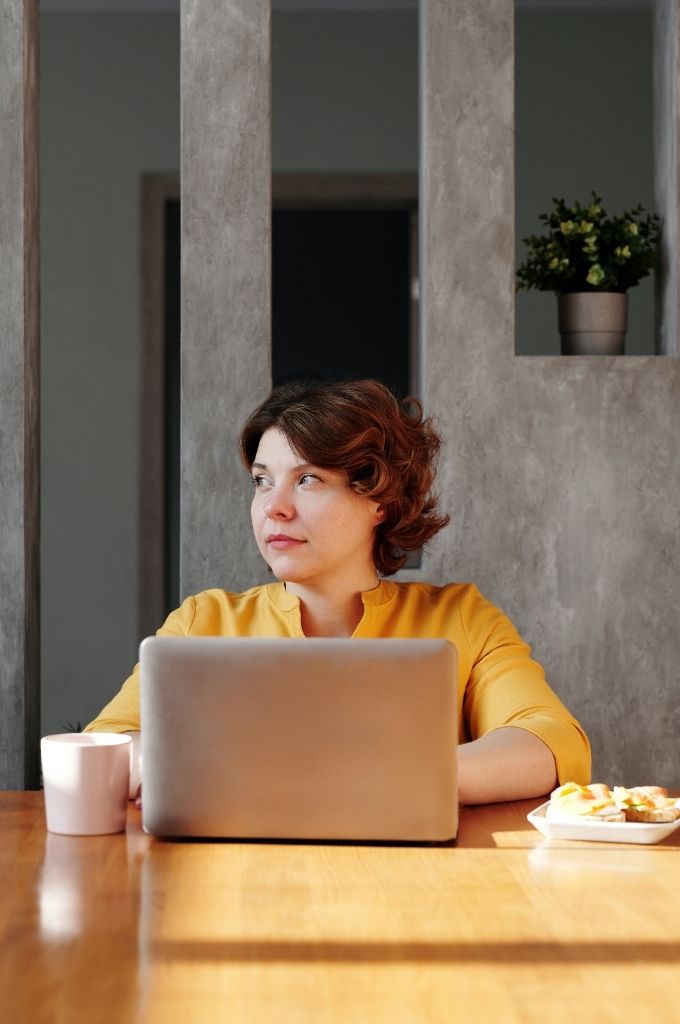 Woman contemplating
