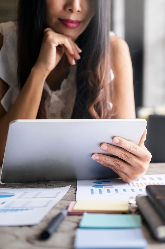 Women considering different investments