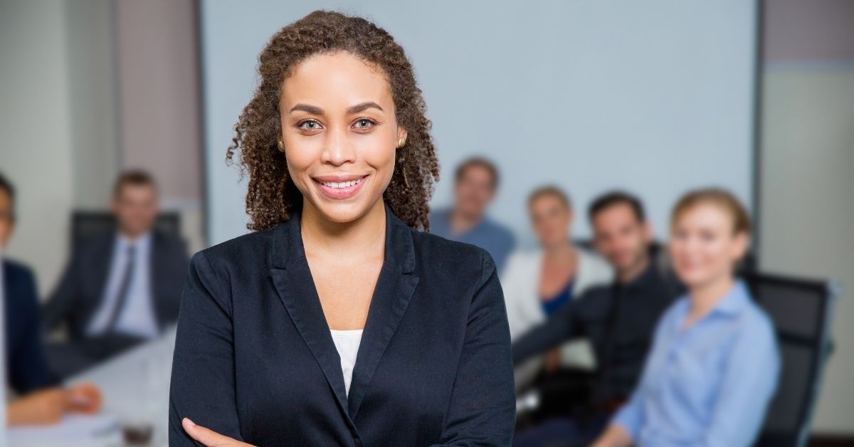 Executive woman with presence
